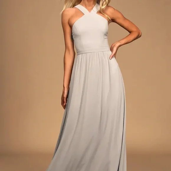 lulus grey maxi dress Grey Ribbed Sleeveless Maxi Dress | Womens | XX-Small (Available in XL) | Polyester/Spandex/Rayon